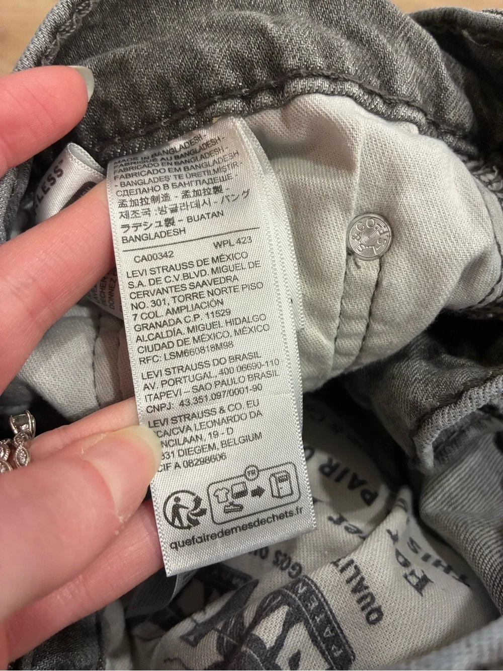 Levi’s Men’s 511 Slim Fit Jeans Gray Wash Size 28x30